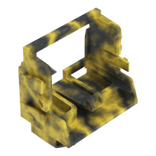 Mounting carrier, for 10-wire connectors, 221 Series - 4 mm&sup2;, dark gray/yellow