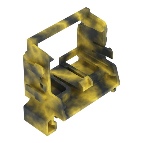 Mounting carrier, for 10-wire connectors, 221 Series - 4 mm&sup2;, dark gray/yellow