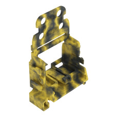 Mounting carrier with strain relief, for 10-wire connectors, 221 Series - 4 mm&sup2;, dark gray/yellow