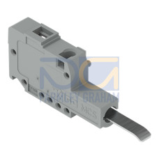 Testing plug module with contact stud, for 236 Series, Pin spacing 5 mm / 0.197 in, gray