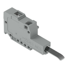 Testing plug module with contact stud, for 236 Series, Pin spacing 5 mm / 0.197 in, gray