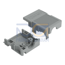 Strain relief housing, for female and male connectors, 2 parts, gray