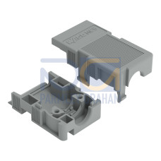 Strain relief housing, for female and male connectors, 2 parts, gray