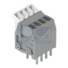 PCB terminal block, push-button, 0.5 mm&sup2;, gray