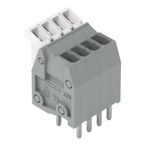 PCB terminal block, push-button, 0.5 mm&sup2;, gray