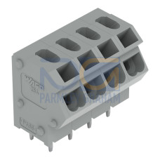 2-conductor PCB terminal block, 0.75 mm&sup2;, Pin spacing 5/5.08 mm, gray