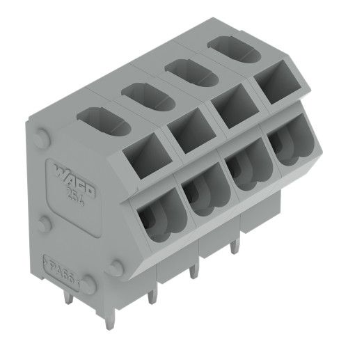 2-conductor PCB terminal block, 0.75 mm&sup2;, Pin spacing 5/5.08 mm, gray