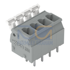 PCB terminal block, push-button, 2.5 mm&sup2;, gray