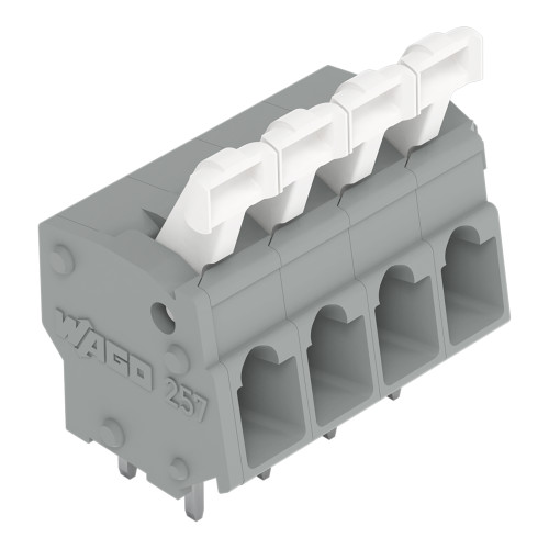 PCB terminal block, push-button, 2.5 mm&sup2;, gray