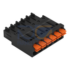 1-conductor female connector, push-button, 1.5 mm&sup2;, black