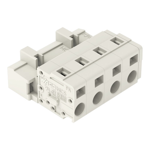 1-conductor male connector, CAGE CLAMP&reg;, 2.5 mm&sup2;, light gray