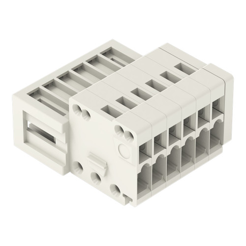 1-conductor male connector, CAGE CLAMP&reg;, 0.5 mm&sup2;, light gray