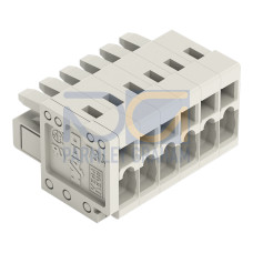 1-conductor female connector, CAGE CLAMP&reg;, 1.5 mm&sup2;, light gray