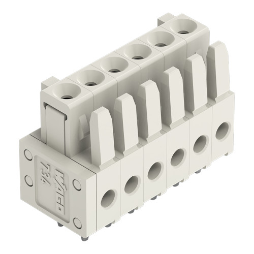 THT female header, straight, Pin spacing 3.5 mm, light gray