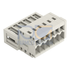1-conductor male connector, CAGE CLAMP&reg;, 1.5 mm&sup2;, light gray