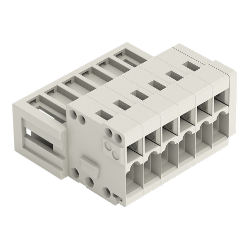 1-conductor male connector, CAGE CLAMP&reg;, 1.5 mm&sup2;, light gray