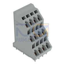 Triple-deck PCB terminal block, 2.5 mm&sup2;, Pin spacing 5 mm, gray