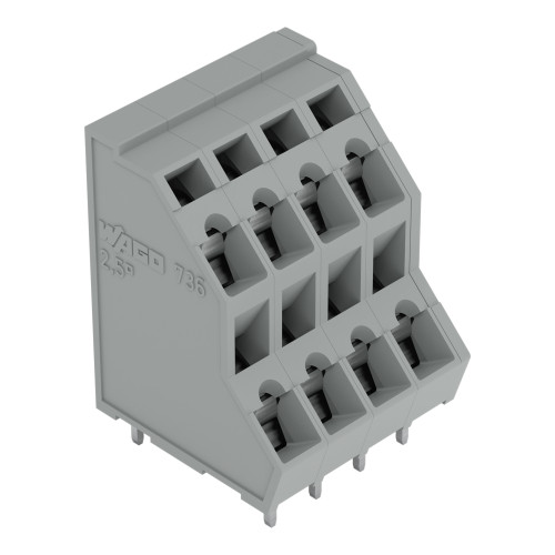 Double-deck PCB terminal block, 2.5 mm&sup2;, Pin spacing 5 mm, green-yellow