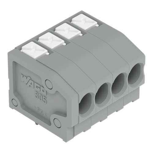 PCB terminal block, push-button, 1.5 mm&sup2;, gray