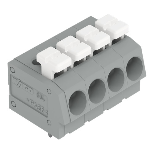 PCB terminal block, push-button, 2.5 mm&sup2;, gray