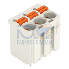 1-conductor female connector, push-button, Push-in CAGE CLAMP&reg;, light gray