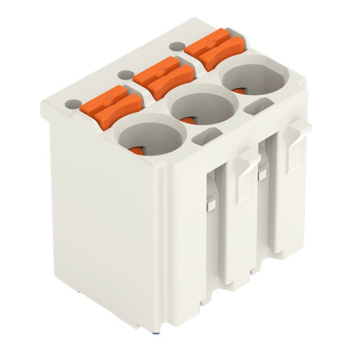 1-conductor female connector, push-button, Push-in CAGE CLAMP&reg;, light gray