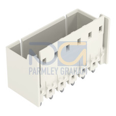 THT male header, 1.4 mm &Oslash; solder pin, straight, light gray