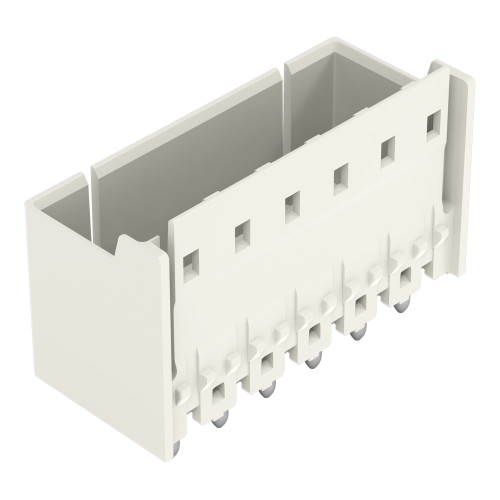 THT male header, 1.4 mm &Oslash; solder pin, straight, light gray