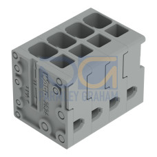 PCB terminal block, 4 mm&sup2;, Pin spacing 5 mm, gray