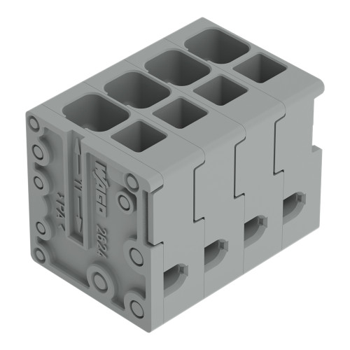 PCB terminal block, 4 mm&sup2;, Pin spacing 5 mm, gray