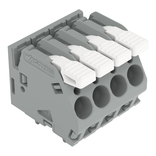 PCB terminal block, lever, 6 mm&sup2;, gray