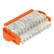 1-conductor female connector, lever, Push-in CAGE CLAMP&reg;, light gray