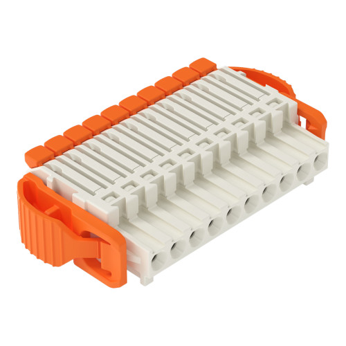 1-conductor female connector, lever, Push-in CAGE CLAMP&reg;, light gray