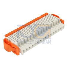 1-conductor female connector, lever, Push-in CAGE CLAMP&reg;, light gray