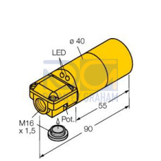 Inductive Sensor, Rotation speed monitor, Operating voltage 1065 VDC