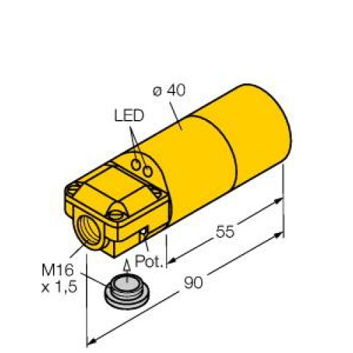 Inductive Sensor, Rotation speed monitor, Operating voltage 1065 VDC