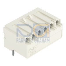 THT female header, angled, Pin spacing 3.5 mm, light gray