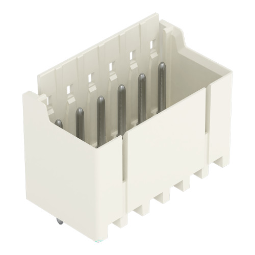 THT male header, 1.0 mm &Oslash; solder pin, straight, light gray