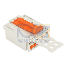 1-conductor male connector, Push-in CAGE CLAMP&reg;, 1.5 mm&sup2;, light gray