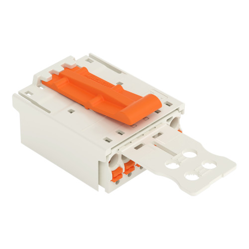 1-conductor male connector, Push-in CAGE CLAMP&reg;, 1.5 mm&sup2;, light gray