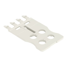 Gripping plate, for female and male connectors, 1 part, light gray