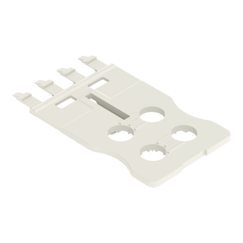 Gripping plate, for female and male connectors, 1 part, light gray