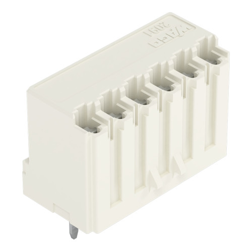 THT female header, straight, Pin spacing 3.5 mm, light gray