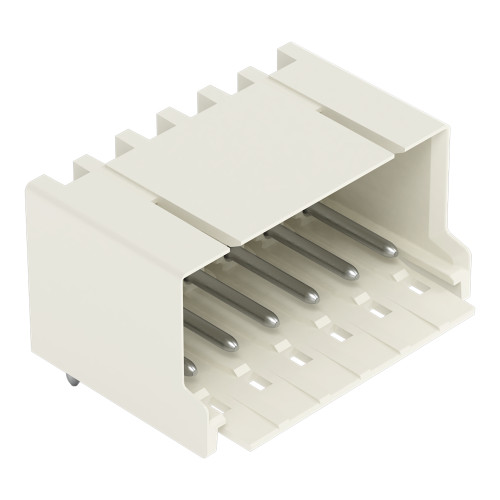 THT male header, 1.0 mm &Oslash; solder pin, angled, light gray