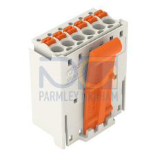 1-conductor male connector, Push-in CAGE CLAMP&reg;, 1.5 mm&sup2;, light gray