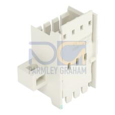 Panel feedthrough male connector, clamping collar, 1.5 mm&sup2;, light gray