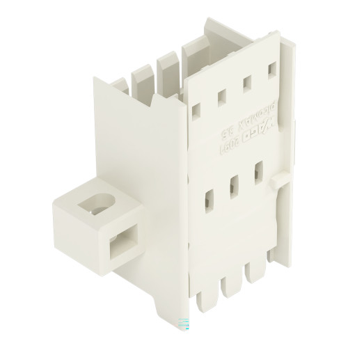 Panel feedthrough male connector, clamping collar, 1.5 mm&sup2;, light gray