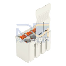 1-conductor female connector, push-button, Push-in CAGE CLAMP&reg;, light gray