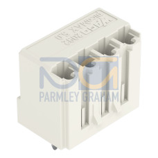 THT female header, straight, Pin spacing 5 mm, light gray