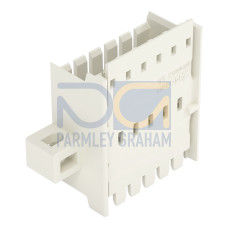 Panel feedthrough male connector, clamping collar, 1.5 mm&sup2;, light gray